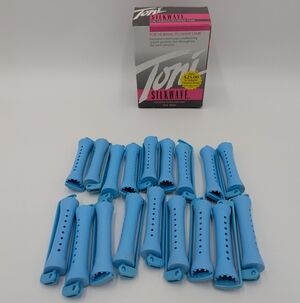 Vintage Toni Silkwave Perm Rod Set 18 Blue  Normal To Wave Hair